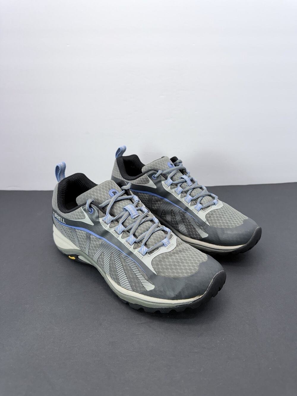 Merrell Siren Edge Shoes Womenโs Size 8 Hiking Sneakers Blue & Grey